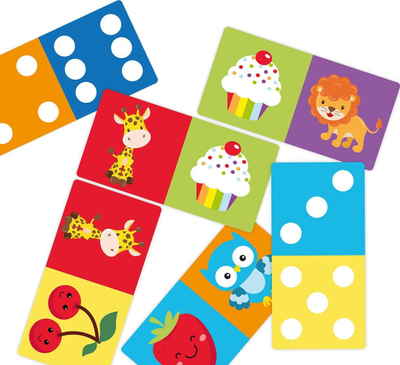 Loja domino me dy anë X, 28 pllaka kartoni, për kalamaj 3+