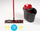 Set mop Vileda Ultramax XL, me kovë, 42 cm, e kuqe e bardhë