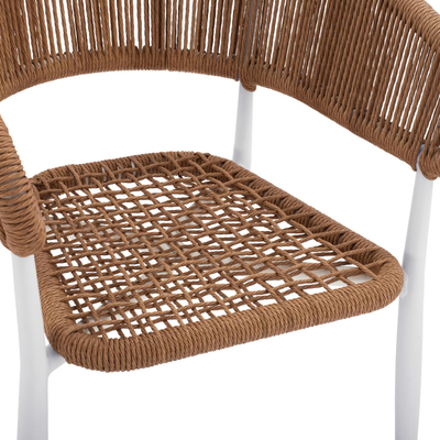 Kolltuk alumini Eulo 55,5x63,5x78Hcm (HM5783.12), bardhë/ bezhë