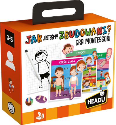 Lojë edukative Montessori How Are We Built, puzzle trupi i njeriut, shumëngjyrëshe