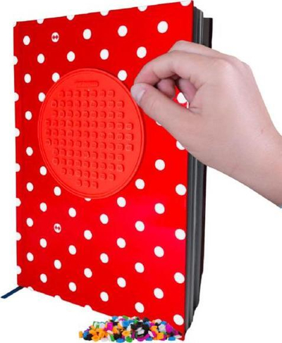 Fletore Pixie Crew A5 Journal PXN-12-87, me pixele, e kuqe