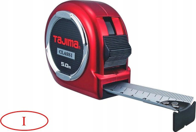 Metr dore Tajima Hi Lock Class 1, 5m, 25mm, i verdhë