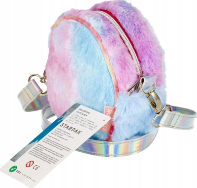 Çantë shpatulle Starpak Plush Shoulder Bag Smiling, e vogël, material plushez, shumëngjyrëshe