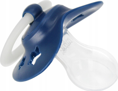 Biberon silikoni NUK Signature Night, 6–18 muaj, set 2 copa, i bardhë dhe blu