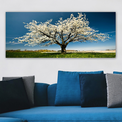 Tablo kanavacë HomeMarkt Gobi HM4792, 120x50cm, pemë në lulëzim, shumëngjyrëshe