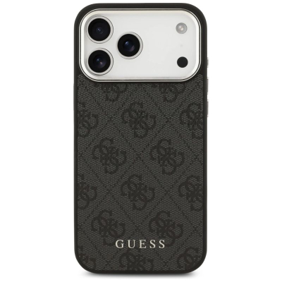 Kapak telefoni Guess 4G Classic Logo MagSafe, për iPhone 17 Pro Max, i zi