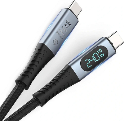 Kabllo USB Roger USB C në USB C, 1 m, e bardhë