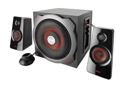 Компјутерски звучници Trust GXT 38 Tytan, 2.1, со сабвуфер, црни