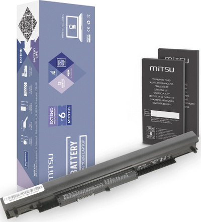 Bateri laptopi Mitsu HP 240 255 G4, 2200mAh, 11.1V, e zezë
