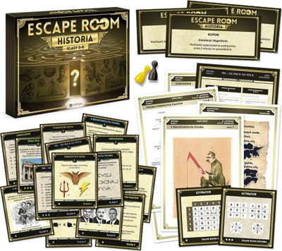 Lojë shkolle edukative Escape Room History, për histori, për moshën 11–14 vjeç, shumëngjyrëshe