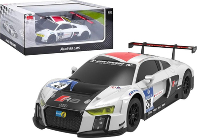 Машина со далечински управувач Rastar Audi R8 LMS, размер 1:24, црно-бела