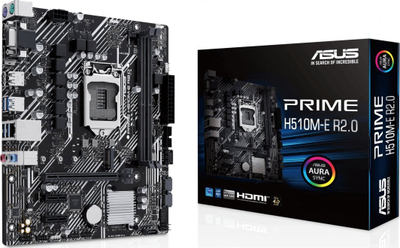 Pllakë amë Asus PRIME H510M-E R2.0, Intel H510, Socket 1200, 2 slota, Micro ATX