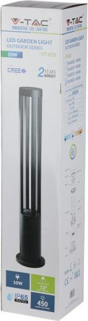 Dritë kopshti LED V-TAC VT-820, 10W, 80cm, gri
