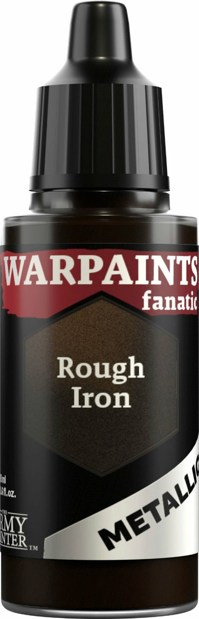 Боеви акрилни за минијатури The Army Painter Warpaints Fanatic Metallic Rough Iron, 18 ml, металик, темно сива