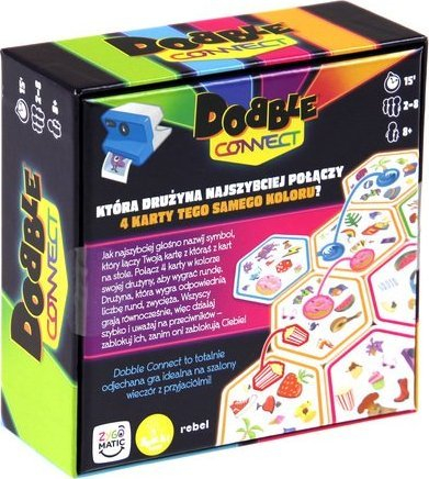 Lojë tavoline Asmodee Dobble Connect Rebel, familjare, për 2 deri 8 lojtarë, shumëngjyrëshe