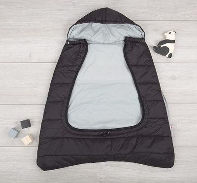 Çantë gjumi 2 në 1 për kalamaj CuddleCo, e zezë / e hirtë