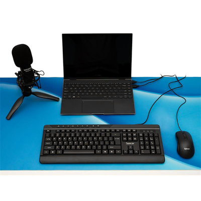 Set tastierë dhe maus Spacer SPOK-WD-02, me kabllo, USB, i zi