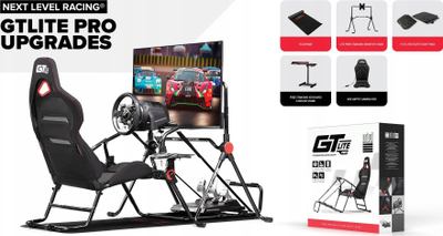 Kokpit garash Next Level Racing GTLite Pro NLR-S031, palosës, i rregullueshëm, gri