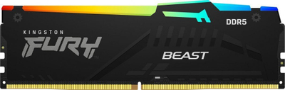 Memorie Kingston Fury Beast RGB, DDR5, 32 GB, 6000 MHz, CL30, KF560C30BBEAK2-32