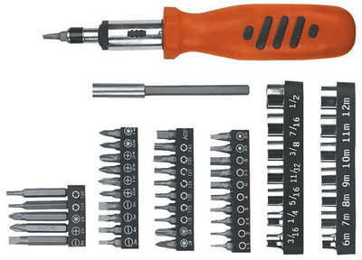 Set kaçavidash Top Tools 39D357, 52 copa, bitë të këmbyeshëm, e kuqe