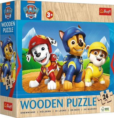 Puzzle druri Trefl Junior Paw Patrol Dog Team, 24 copa, shumëngjyrësh