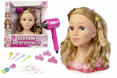 Set lodrash flokësh Artyk Toy Hairstyling Set, kokë për krehje, shumëngjyrëshe