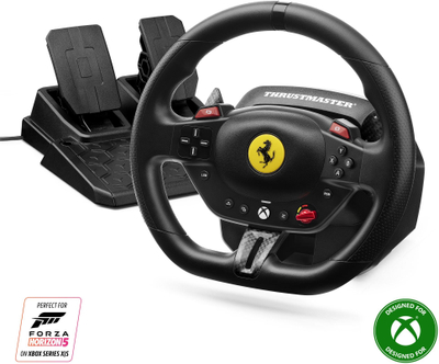 Тупаница за игри Thrustmaster T98 Ferrari 296 GTS, со педали, 240°, црна