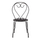 Karrige Amore alumini 42×48×90 cm (HM5007.11), zezë