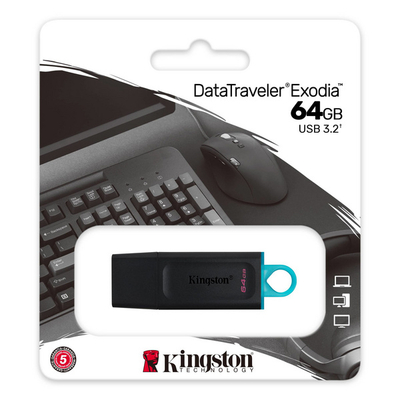 Kingston DataTraveler Exodia 64GB USB 3.2 Флеш Диск