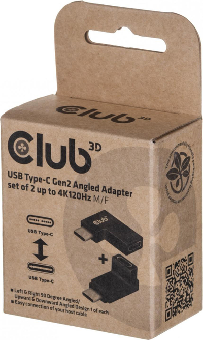 Adapter USB Club 3D CAC-1528, USB-C në USB-C, 4K, 100W, i zi