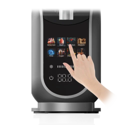 Makineri akulloresh dhe slushie 4Swiss SM026 SlushieMaster, panel me prekje, rezervuar transparent, gri