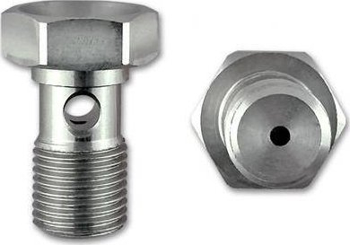 Bulon banzho HEL me restriktor turbo, 7/16" x 24, për Garrett GT Series, metalik