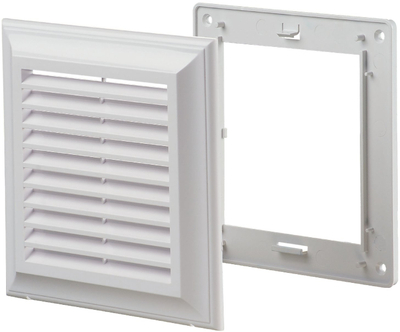 Grilë ajrimi VENTS 180x250 mm, me rrjetë kundra insekteve, e bardhë