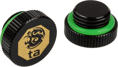 Kapak ftohës uji Bitspower Touchaqua Stop Fitting, G1/4, set 2 copë, i zi