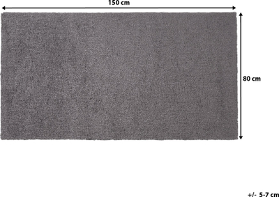 Tapet Beliani Shaggy DEMRE, 80x150 cm, poliester, gri e errët