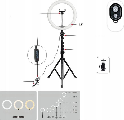 Tripod me dritë AgfaPhoto AGFA ARL11XL LED
