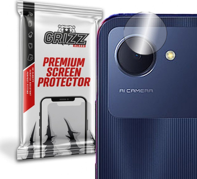 Mbrojtës kamere GrizzGlass për Realme Narzo 50i Prime, xham hibrid, set me 2 copë, transparent