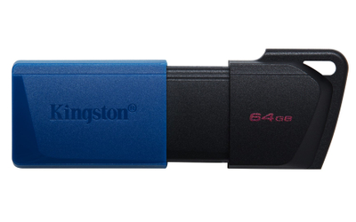 USB Kingston DataTraveler Exodia M, 64GB, USB 3.2, сина и црна