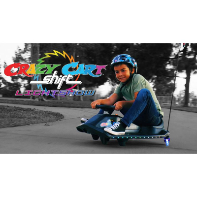 Go-kart elektrik Razor Crazy Cart Shift Lightshow, me litium, 8 mph, i zi