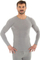 Bluzë për meshkuj Brubeck Comfort Wool, L, e hirtë
