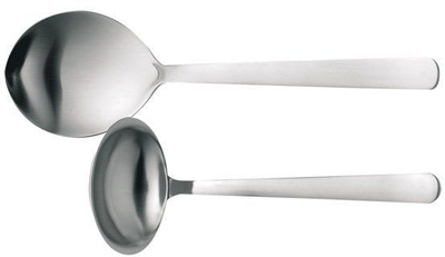 Set takëmesh për sallatë Fiskars, të argjendta