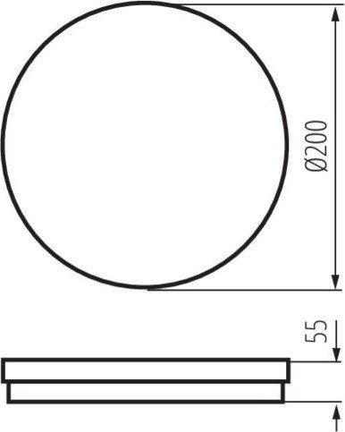 Plafon LED Kanlux BENO ECO 12W, IP65, CCT, i bardhë