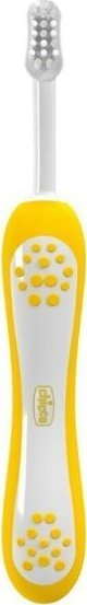 Set furçash dhëmbësh për kalamaj Chicco Lilac Mustard, 6–36 muaj, 2 copë