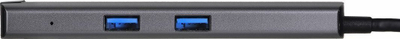 HUB USB Unitek Active USB C, 5Gbps, HDMI RJ 45, PD 100W, gri