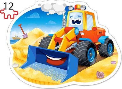 Puzzle për fëmijë Castorland x4, mjete ndërtimi, shumëngjyrëshe