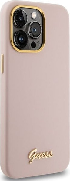 Maskë telefoni Guess GUHCP16XSMBSLP, për iPhone 16 Pro Max 6.9", silikon hardcase, rozë