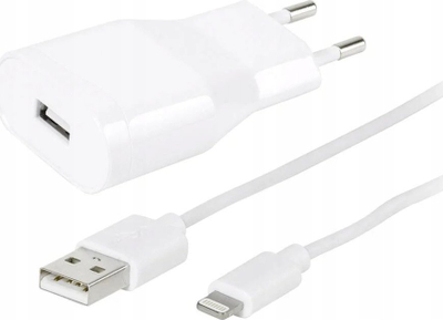 Kabllo karikimi Vivanco USB 2.0 Lightning, 1.2 m, e bardhë