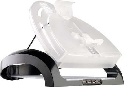 Stendë laptopi Fellowes Smart Suites 8024801, deri 17", me 4 porta USB, e zezë