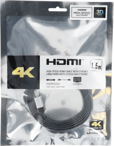 Kabllo HDMI në HDMI Gembird, 1.5m, 4K 60Hz, e zezë