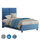 Krevat MILO HM652.09, tek, kadife, 90x200 cm, blu